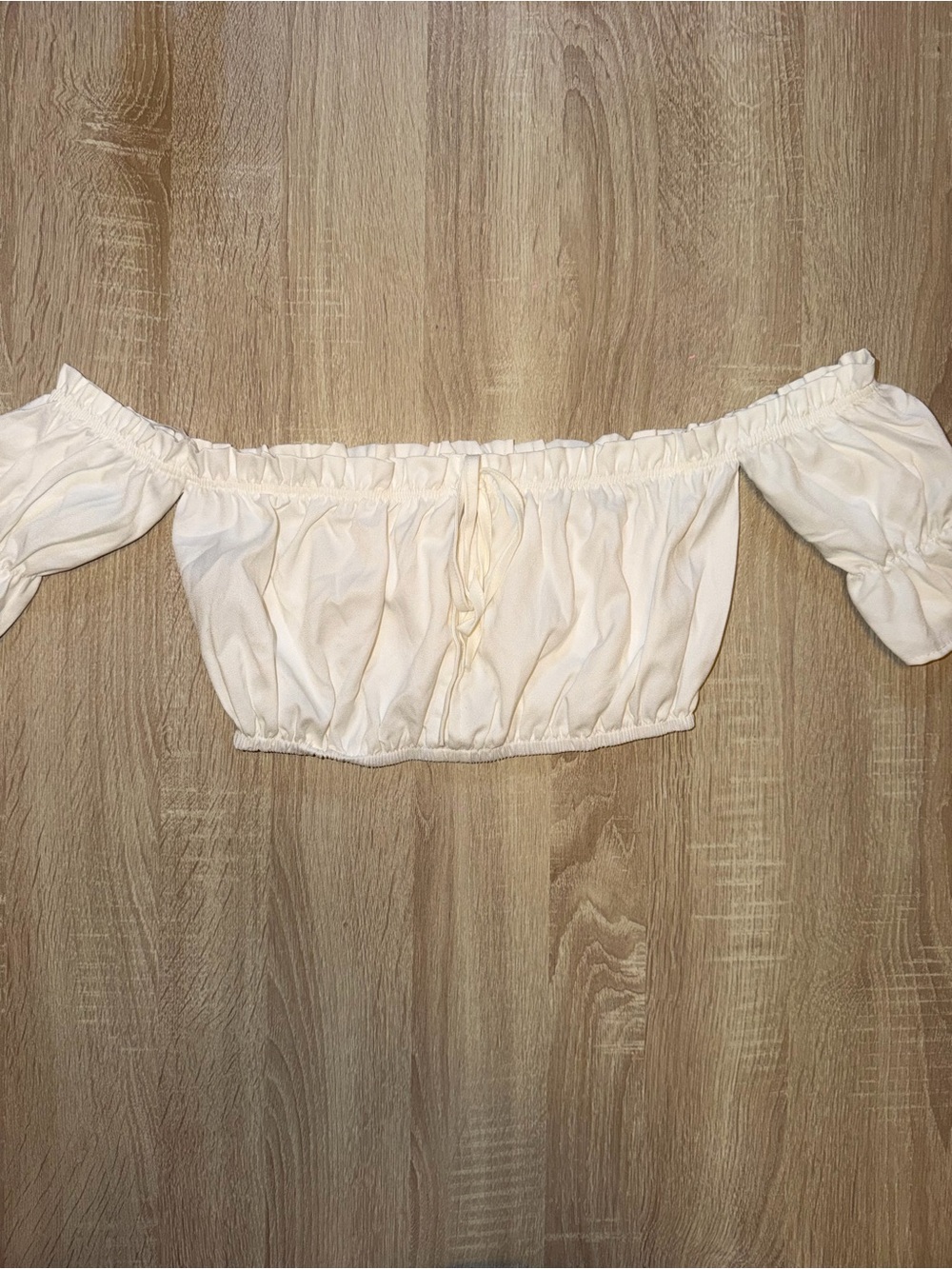 White Off Shoulder Crop Top